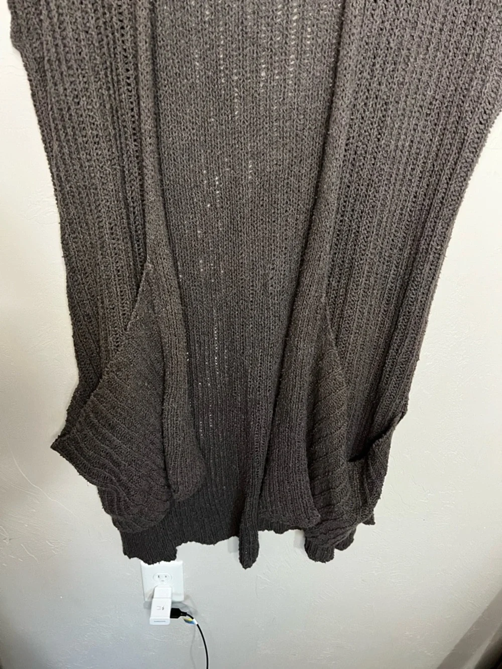 Free People Sloppy Pocket Long Line Cardigan Duster Boho‎ Vest